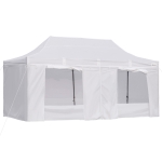 Outsunny 20' x 10' Pop Up Canopy Tent Outdoor Shelter w/ Sidewalls Roller Bag White