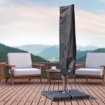 Outsunny Outdoor Large Umbrella Cover Patio Cantilever Banana Parasol Protector Weather Resistant Black