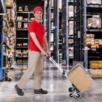 HOMCOM Folding Hand Truck, Portable Dolly Cart Luggage Handcart, Aluminum Box Cart with Adjustable Telescoping Handle, Silver(c-1)