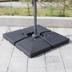 Outsunny Heavy Duty Square 4 Piece Offset Cantilever Umbrella Stand Weighted Base