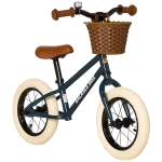 Qaba Kids Balance Bike Toddler No Pedal Bicycle for 3-6 Year Olds with Adjustable Handlebars, Basket Bell, Blue