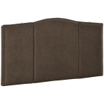 HOMCOM Upholstered Nailhead Trim Headboard, Home Bedroom Decoration for Full and Queen-Sized Beds, Brown