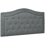 HOMCOM Upholstered Headboard, Button Tufted Bedhead Board, Home Bedroom Decoration for Full-Sized Beds, Grey