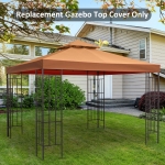 Outsunny 10x10ft Double Tier Canopy Top Replacement Sun Shade Outdoor Garden