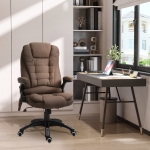 Vinsetto Executive Massage Office Chair Vibrating Ergonomic Computer Chair with High Back, Brown