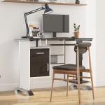 HOMCOM Computer Desk PC Table Office Furniture w/ Tray CPU Stand