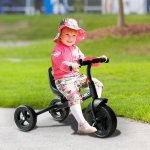 Qaba Baby Toddler Tricycle Trike Bike Steel Frame Ride On Activity Sports Black