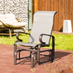 Outsunny Garden Glider Seat Outdoor Rocking Chair Gliding Swing Seat Patio Deck Porch Furniture
