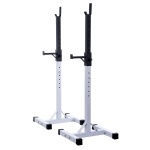 Soozier Adjustable Stable Squat Stand Portable 2 Bars Holder Black/White