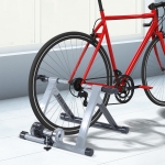 Soozier Indoor Bicycle Bike Trainer Stand Exercise Fan Fly Wind Wheel Folding Turbo (Silver)