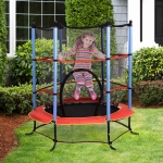 Aosom 55in Children’s Trampoline with Safety Enclosure Net All in 1 Set