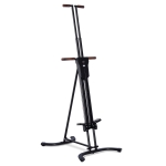 Soozier the Original Patented Steel Folding Height Adjustable Vertical Stair Full Body Workout Climber Exercise Machine with Display Monitor - Black