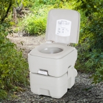 HOMCOM Portable Travel Toilet Detachable Tank 3 Way Pistol Easy to Use Camping Hiking