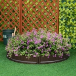 Outsunny 48" x 48" x 8" Raise Garden Bed Kit, Round Planter Box Above Ground Outdoor Garden Backyard with Easy Assembly, Brown
