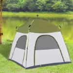 Outsunny Instant Automatic Camping Tent Outdoor Easy Pop Up Tent Portable Backpacking Dome Shelter 4-Person, Green