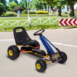 Soozier Pedal Go Kart Racing Style Children Ride On Car Outdoor Racer Adjustable Seat