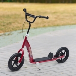 HOMCOM Adjustable Kids Pro Stunt Scooter Children Street Bike Bicycle Ride On with 12" Tire Red