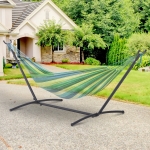 Outsunny 11' Wooden Hammock Stand Universal Garden Picnic Camp Accessories, 484lbs(c-1)