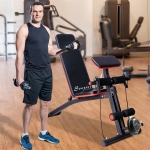 Soozier Foldable Dumbbell Bench Weight Training Fitness 6 Incline Adjustable Workout Gym