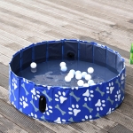 PawHut Dog Bathing Tub Pet Collapsible Swimming Pool Folding Pool Dog Cat Puppy Washer Indoor/Outdoor 47" x 12" M Sized(c-1)
