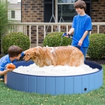PawHut Large Folding Dog Bath Bathing Tub Puppy Dogs Pool Washer Pet Supplies
