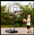 HOMCOM 63.5" Hoop Adjustable Poolside Basketball Hoop Wheeled Stand Portable
