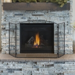 HOMCOM 3-Panel Metal Fireplace Mesh Screen Home Foldable Steel Spark Guard Decoration