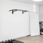 Soozier Wall Mount Pull Up Bar Upper Body Training Workout Home Gym Exerciser Black