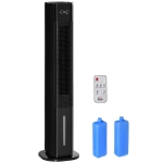 HOMCOM 42" Portable Evaporative Air Cooler, 3-In-1 Ice Cooling Fan Humidifier Air Conditioner with Remote, Timer, Oscillating, LED Display, and 1.6 Gal Water Tank, Black