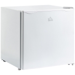 HOMCOM Mini Fridge Countertop, 1.1Cu.Ft Compact Fridge with Freezer with Removable Shelves, Reversible Door for Home, Dorm, Apartment and Office, White