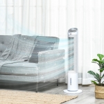 HOMCOM Portable Air Cooler, Evaporative Ice Cooling Fan Water Conditioner Humidifier Unit with 3 Modes, 3 Speed, Remote Controller, Timer, Oscillating for Home Quiet Bedroom