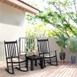 Outsunny Wooden Rocking Chair Porch Rocker Balcony Deck Outdoor Garden Seat Living Room