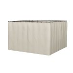 Outsunny 10' x 12' Universal Gazebo Sidewall Set with 4 Panels, Hooks/C-Rings Included for Pergolas & Cabanas, Beige