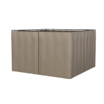 Outsunny 10' x 12' Universal Gazebo Sidewall Set with 4 Panels, Hooks/C-Rings Included for Pergolas & Cabanas, Brown