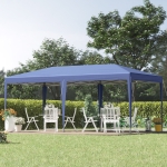 Outsunny 10' x 19' Outdoor Pop Up Party Tent Garden Easy Set Up Gazebo Canopy Market Event Sunshade Blue
