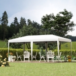Outsunny 10' x 19' Outdoor Pop Up Party Tent Garden Easy Set Up Gazebo Canopy Market Event Sunshade White