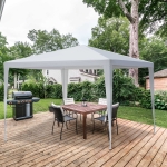 Outsunny 10x10ft Party Tent Portable Gazebo Garden Canopy Event Shelter Outdoor Sunshade White