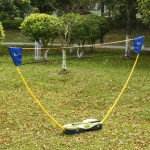 HOMCOM Portable Badminton Net Set for Adults Kids with Foldable Design for Indoor Outdoor, Beach, Backyard