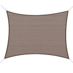 Outsunny 20' x 13' Rectangle Outdoor Patio Sun Shade Sail Canopy with D-Rings and Nylon Rope Included - Brown