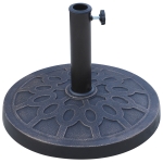 Outsunny 17.5" Round 32 lb Decorative Cast Stone Umbrella Base Holder - Bronze Finish
