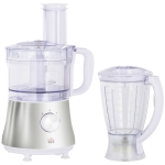 HOMCOM Food Processor for Chopping, Slicing, Shredding, Mincing and Pureeing, 500 W Food Chopper with 5-Cup Processor Bowl, 1.5L Blender Jug, 3 Blades and Adjustable Speed for Vegetable, Meat and Nuts