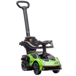 Aosom 2-IN-1 Ride On Push Car, Essenza SCV12 Licensed Toddler Sliding Car, Walker Push-Along with Horn Engine Sound and Steering Wheel, Manual, Green