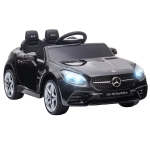 Aosom 12 V Kids Electric Ride On Car with Parent Remote Control, Two Motors, Music, Lights, and Suspension Wheels for 3-6 Years Old, Black