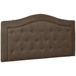 HOMCOM Upholstered Headboard, Button Tufted Bedhead Board for Full-Sized Beds, Brown