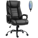Vinsetto Massage Office Chair, High Back Executive Office Chair with 6-Point Vibration, Adjustable Height, Swivel Seat and Rocking Function, Black