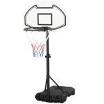 Aosom Poolside Basketball Hoop Stand Portable Basketball System Goal, Adjustable Height 3'-4', 30" Backboard