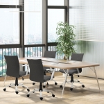 Vinsetto Office Chair Linen Swivel Computer Desk Office Chair Study Task Chair with Wheels, Arm, Charcoal Grey