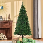 HOMCOM 6ft Green Christmas Tree Artificial Xmas Holidays Party with Decoration Ornament