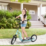 Aosom Dual Brakes Kick Scooter 12-Inch Inflatable Front Wheel Ride On Toy For Age 5+