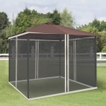 Outsunny Replacement Mosquito Netting for Gazebo 10' x 13' Black Screen Walls for Canopy with Zippers for Parties and Outdoor Activities
